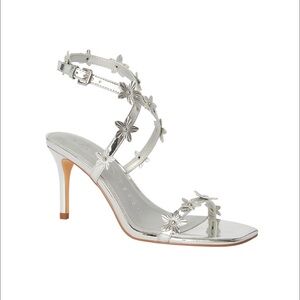 Katy Perry Collections Silver Floral Heels